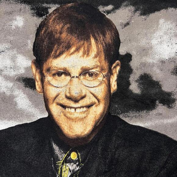 Vintage 1994 Elton John Concert Tour T-shirt XL GEM Tag Made in USA Rocketman - Picture 3 of 11